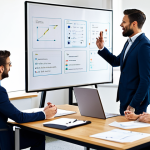 A diverse group of professional colleagues, fully clothed in modest business attire, gathered around a large interactive whiteboard in a bright, modern open-plan office. They are engaged in an energetic brainstorming session, sharing ideas freely with open gestures and natural poses, fostering an atmosphere of psychological safety and open communication. The scene emphasizes collaborative creativity and the synergy of different perspectives. Professional photography, high-resolution, sharp focus, natural lighting. Safe for work, appropriate content, fully clothed, professional, perfect anatomy, correct proportions, well-formed hands, proper finger count, natural body proportions.